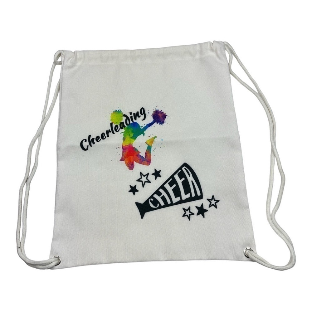 Cheerleading Canvas Drawstring Backpack